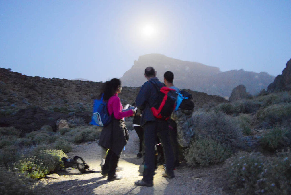 Ruta guiada para observar las estrellas, Las Cañadas del Teide