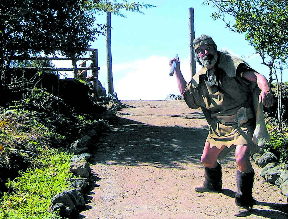 Un protagonista del parque temático sobre los guanches en La Guancha