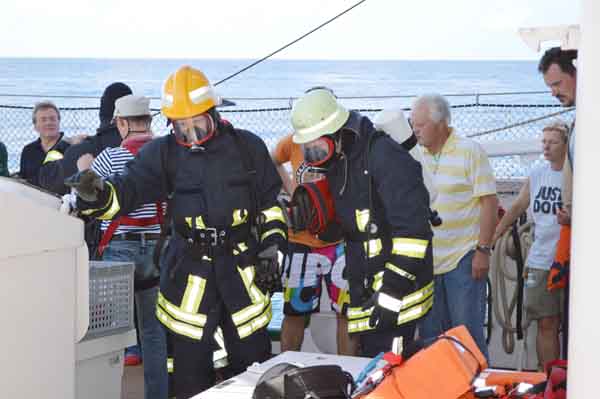 El barco Alexander von Humbold: simulacro 1