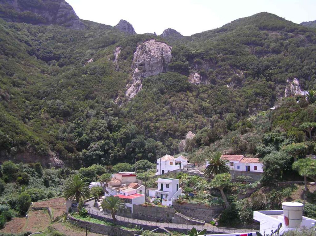 El pueblo de Chamorga a vista de pájaro