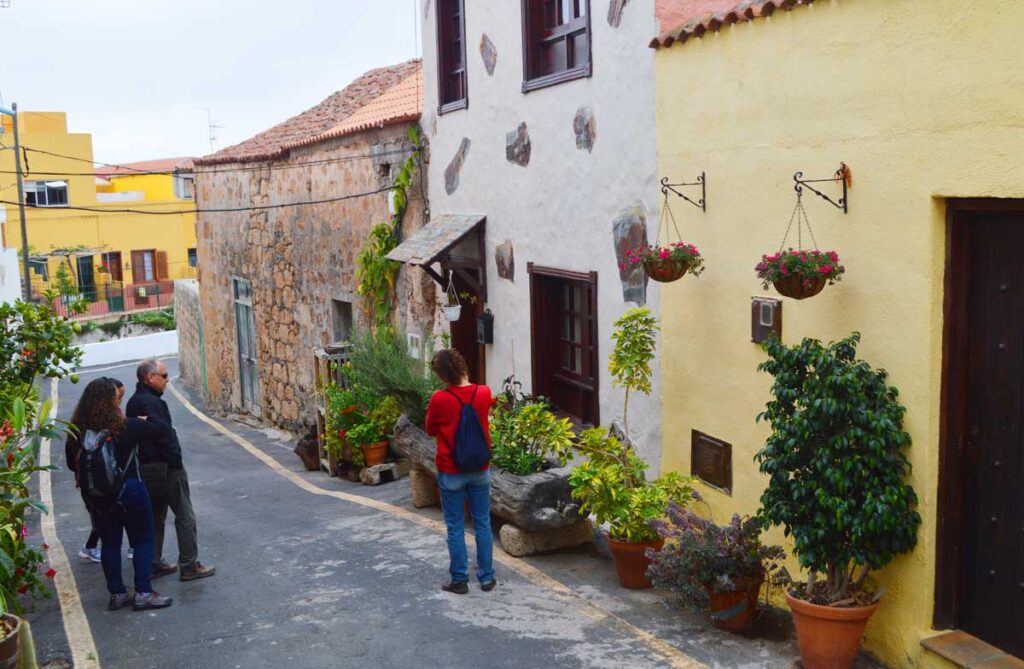 Casas pintorescas en el casco antiguo de Granadilla