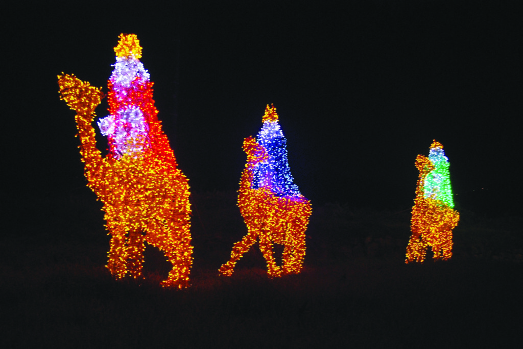 Los Reyes Magos de Tejina durante la noche 