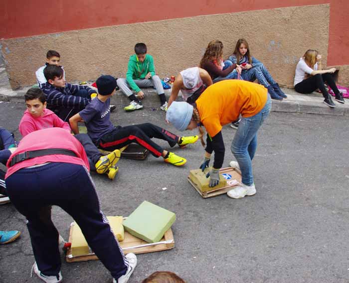 . . . más penosa: la subida de unos mil metros