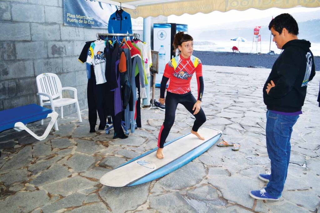 El equilibrio en el surf es fundamental