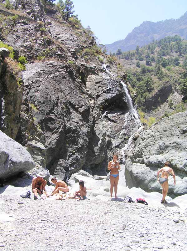 . . . tramo del barranco para disfrutar del sol