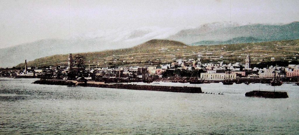 Vista del puerto de Santa Cruz de Tenerife hace mucho tiempo