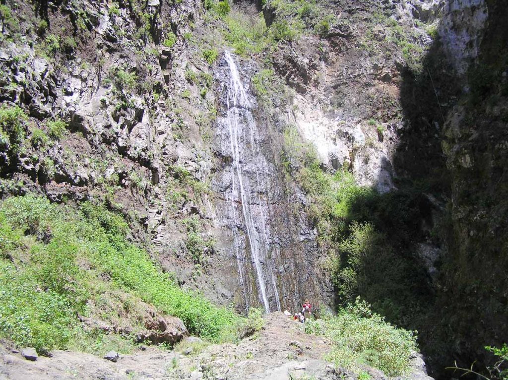 Las cascadas al final del Barranco del Infierno