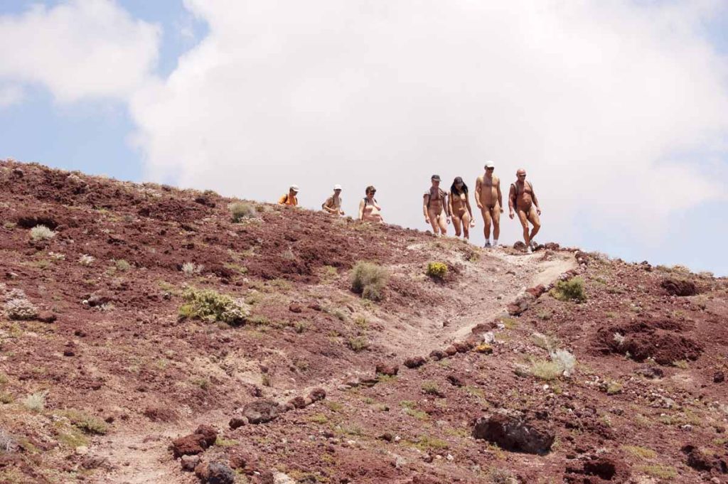 Los naturistas en su excursión por las Cañadas del Teide