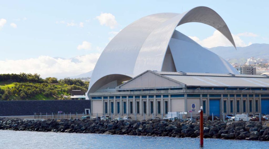 El lado marítimo del Auditorio de Tenerife 