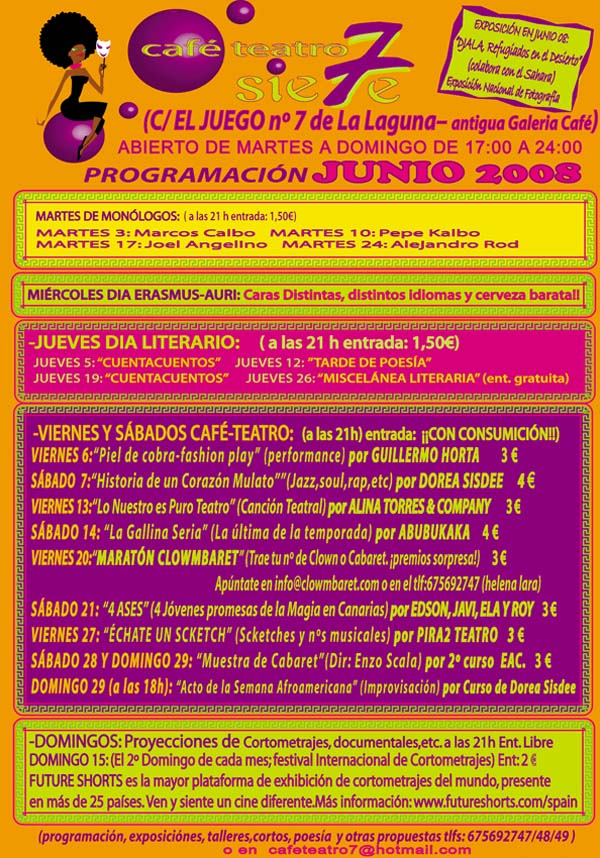 El programa del Café Siete de junio de 2008